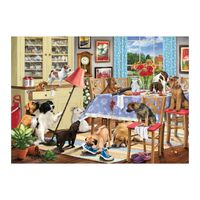 Jigsaw Puzzle 1000 pieces - Dogs in the Dining Room