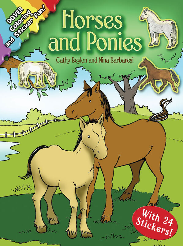 Horses & Ponies Stickers and Colouring Book