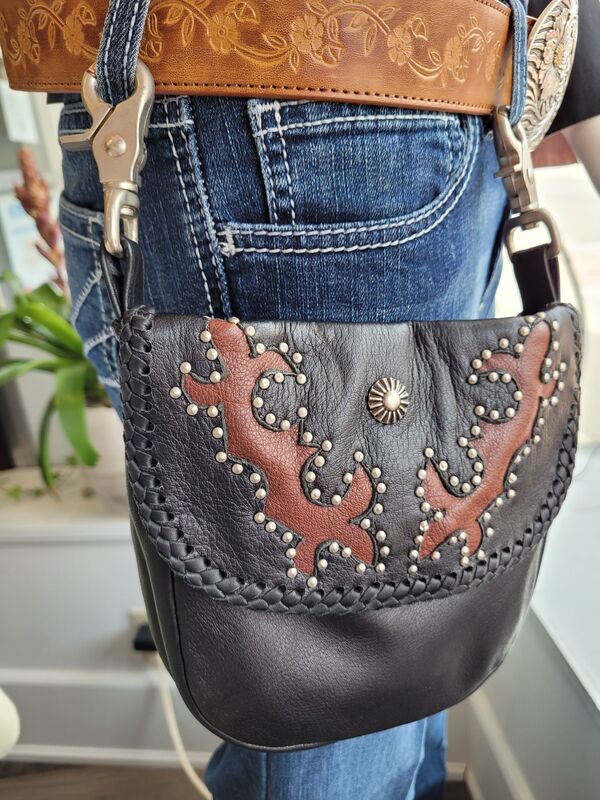 Leather belt online purse