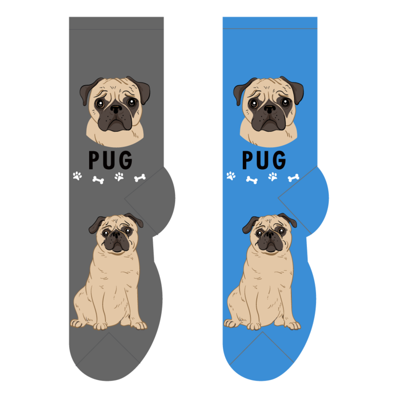 Foozys Crew Socks - Pug