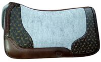 KC Leather Saddle Pad with Motif Overlay
