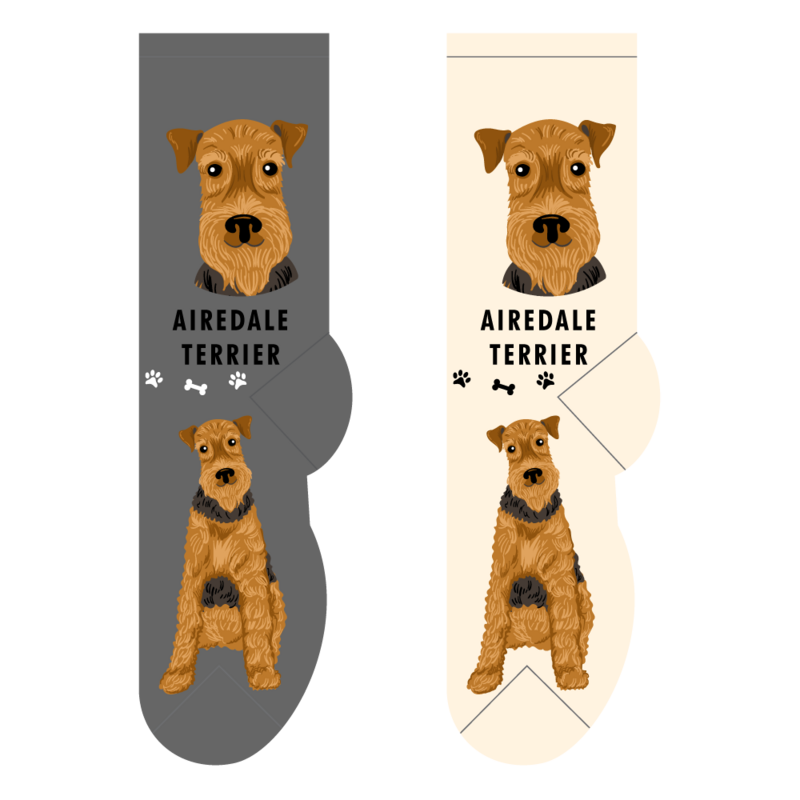 Foozys Ladies Socks - Airedale Terrier