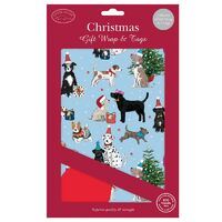 Gift Wrap & Tags - Dogs at Christmas