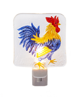 Rooster Stained Glass Night Light