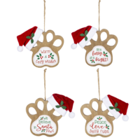Paw Print Ornaments - Set of 4 - Available August 2023