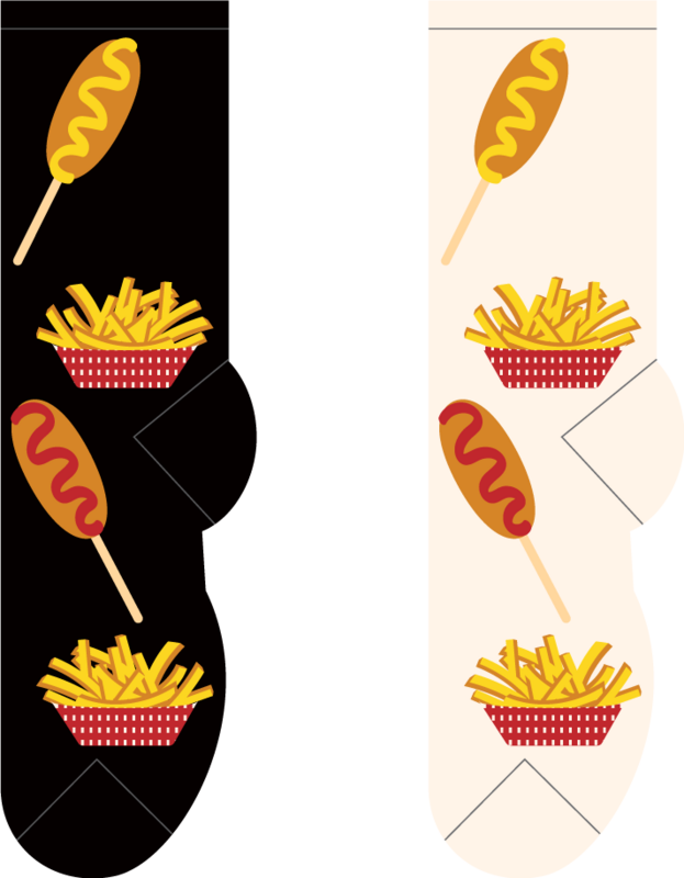 Foozys Ladies Socks - Corn Dogs & Fries