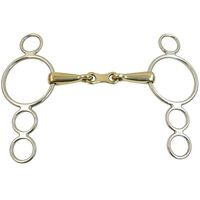 German Silver French Link Continental 3-Ring Gag