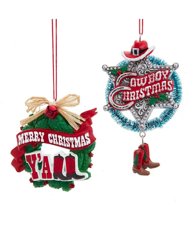 Cowboy Ornaments - Set of 2
