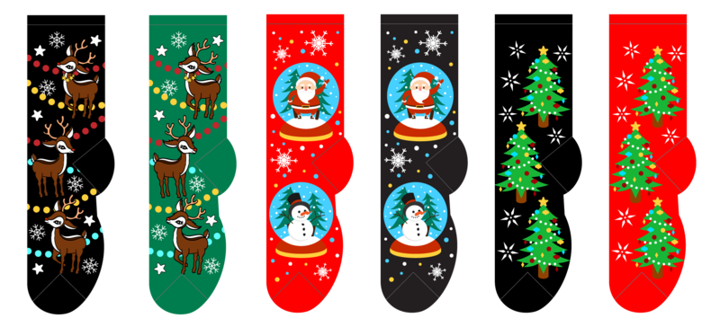 Foozys Ladies Socks - Christmas 1 - Pack of 3
