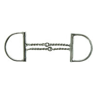 Double Twisted Wired Large Dee Ring Snaffle with Curved Mouth