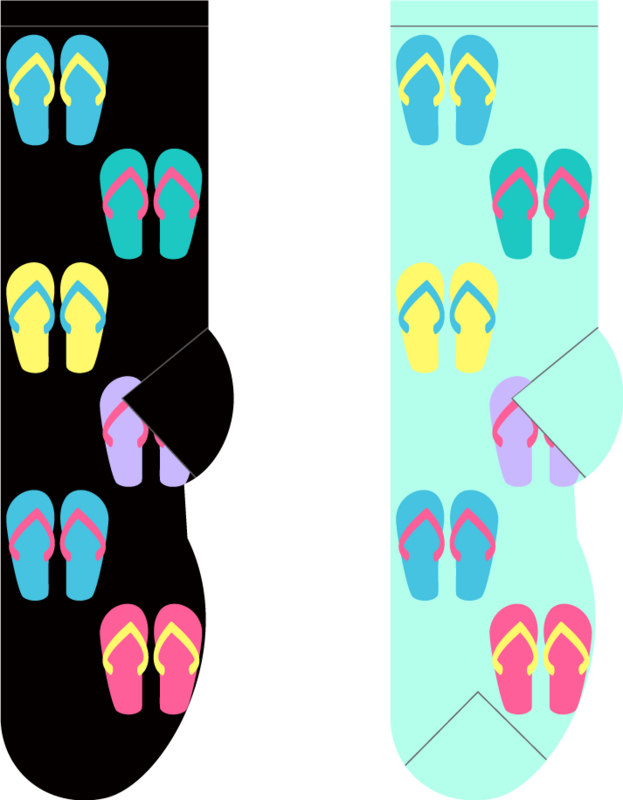 Foozys Ladies Socks - Flip Flops
