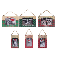 Naughty Pets Frame Ornaments - Set of 6 - Available August 2023
