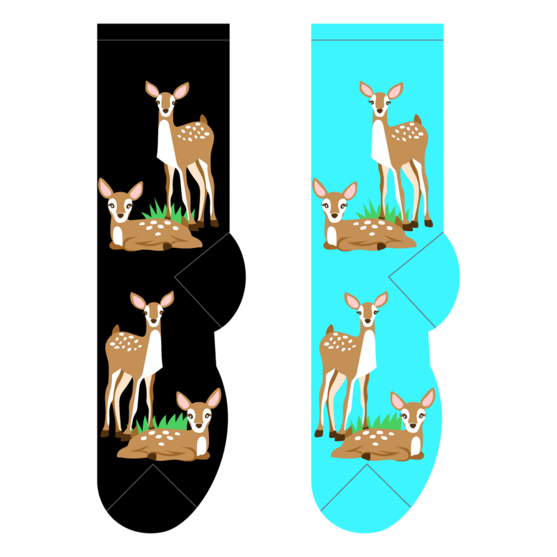 Foozys Ladies Socks - Baby Deer