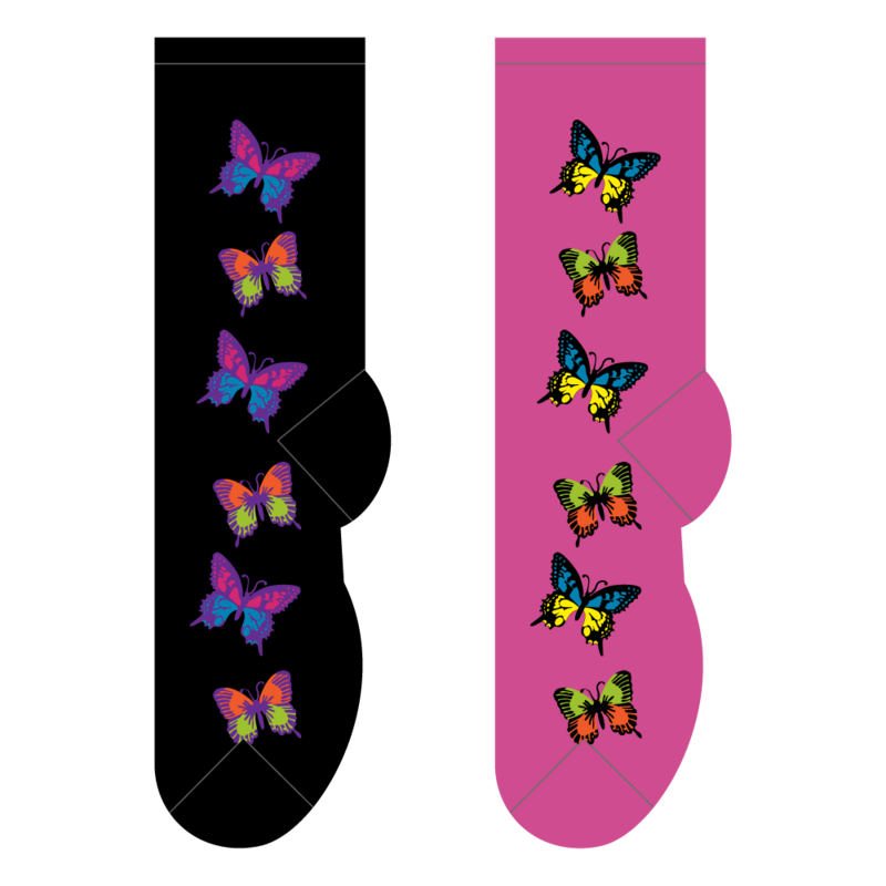 Foozys Ladies Socks - Beautiful Butterflies