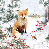 10 Pack Charity Cards - Festive Fox