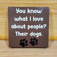 Wood Sign 8x8 - Love Dogs