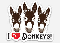 Die Cut Magnet - Donkeys