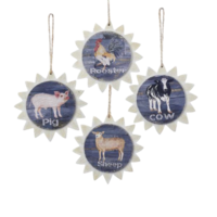Sunburst Farm Animal Ornaments - Set of 4