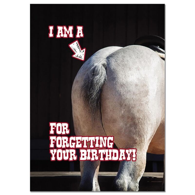 Birthday Card - Horse's Ass