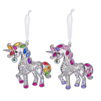 Acrylic Unicorn Ornaments - Set of 2