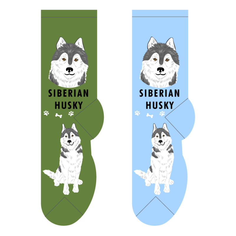 Foozys Ladies Socks - Siberian Husky