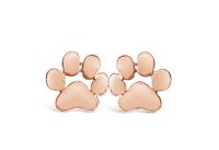 Rose Gold Dog Paw Earrings