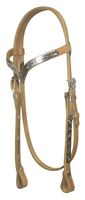 Showman V Browband Silver Headstall with Reins