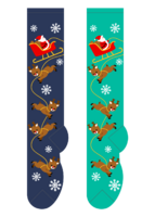 Foozys Knee High Socks - Santa & Reindeer