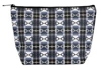 Snaffle Bit Plaid Cosmetic Pouch - Large