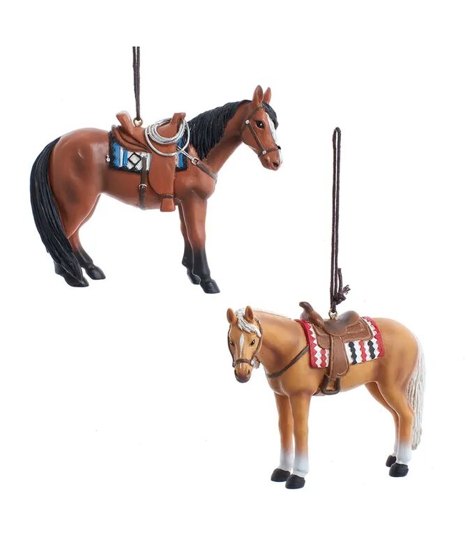 Western Horse Ornaments - Set of 2