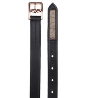 X-Line Rosé Stirrup Leathers - Black 150 cm