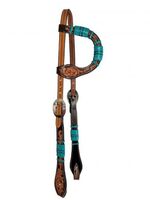 SM One Ear Floral Tooled Headstall