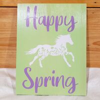 Wood Sign 10x12 - Happy Spring