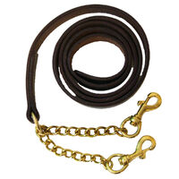 Leather Newmarket Lead Shank with Split Chain