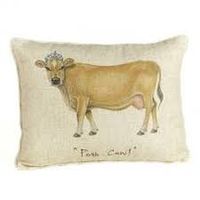 Linen Mix Cushion - Posh Cow!
