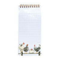 Magnetic Notepad - Black & White Chickens