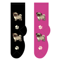 Foozys Ladies Socks - Pugs & Pawprints