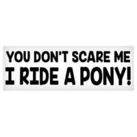 Vinyl Decal - You Don't Scare Me, I Ride a Pony - 3