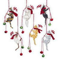Dangling Cat Ornaments 5.5