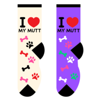 Foozys Ladies Socks - I Love My Mutt