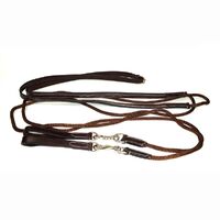 Nunn Finer Bella Donna Leather Draw Reins with Rope
