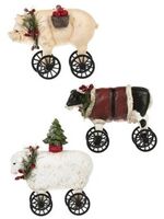 Tree Ornaments - Farm Animals on Wheels