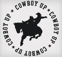 Vinyl Decal - Cowboy Up Bronc Sticker 6