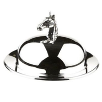 Silver Plated Horse Head Butter Dish