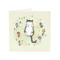 Greeting Card - Top Cat Garden Nap