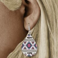 Teardrop Earrings - Aztec