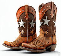Vinyl Decal - Brown Cowboy Boots
