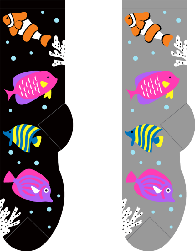 Foozys Ladies Socks - Tropical Fish