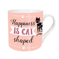 Tarka Mug - Happiness is Cat Shaped