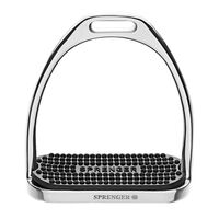Sprenger Stainless Steel Fillis Stirrups with Black Pads